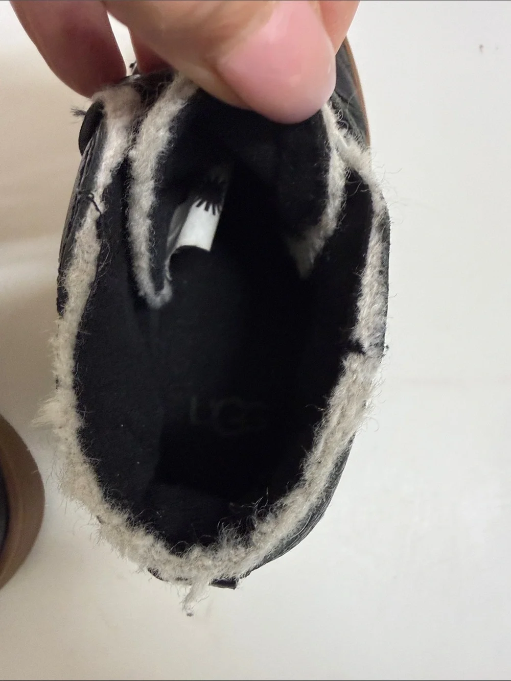 Ugh Kids Black High-Top Sneakers with Faux Fur Lining
